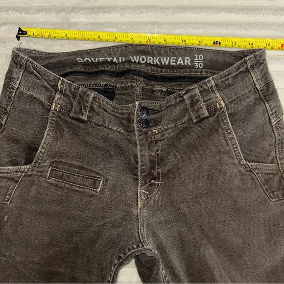 Dovetail Workwear Pants Womens Size 10/30 Day Construct Utility Brown Denim - Picture 6 of 9